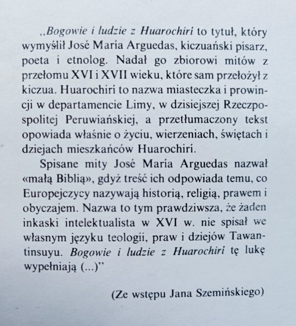 Bogowie i ludzie z Huarochiri