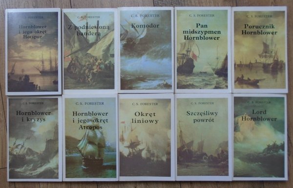 C.S. Forester • Powieści 'Hornblowerowskie' zestaw 10 tomów