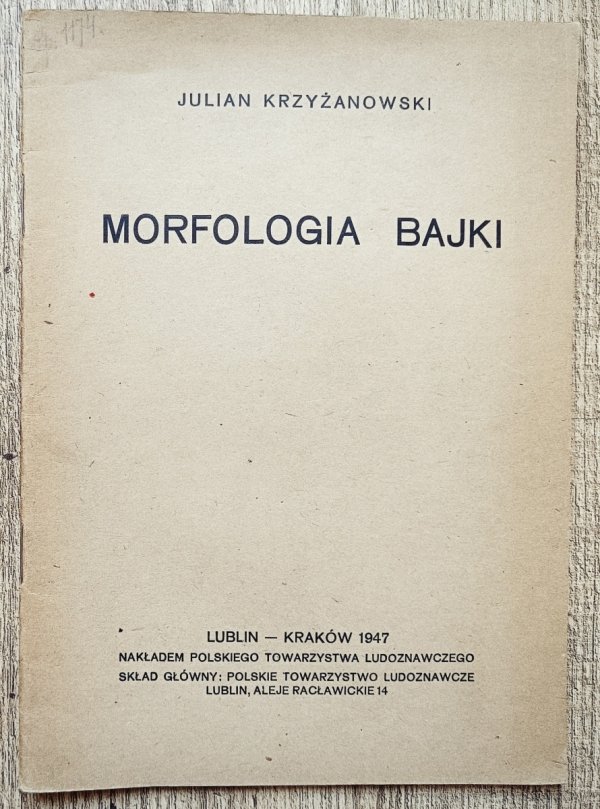 Julian Krzyżanowski Morfologia bajki