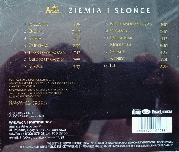 Ankh Ziemia i słońce CD