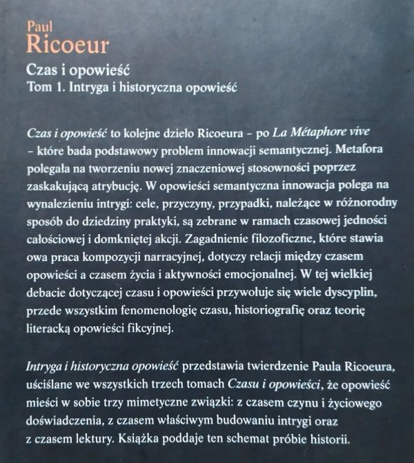 Paul Ricoeur Czas i opowieść [komplet]