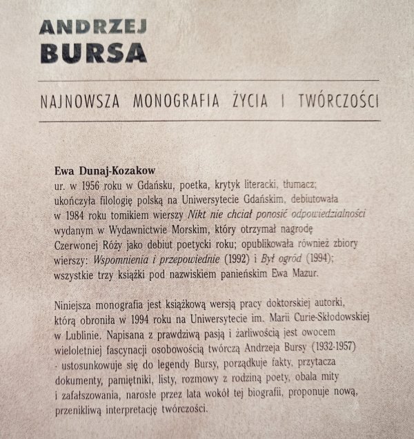 Ewa Dunaj-Kozakow Bursa