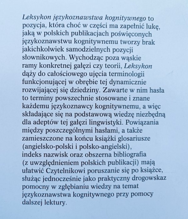 Vyvyan Evans Leksykon językoznawstwa kognitywnego