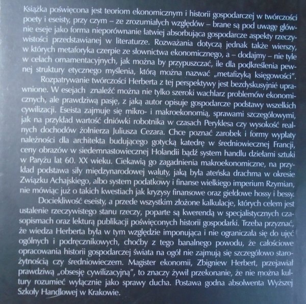 Józef Maria Ruszar • Wytarty profil rzymskich monet. Ekonomia jako temat literacki w twórczości Zbigniewa Herberta