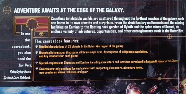 Star Wars Roleplaying Game. Geonosis and the Outer Rim Worlds