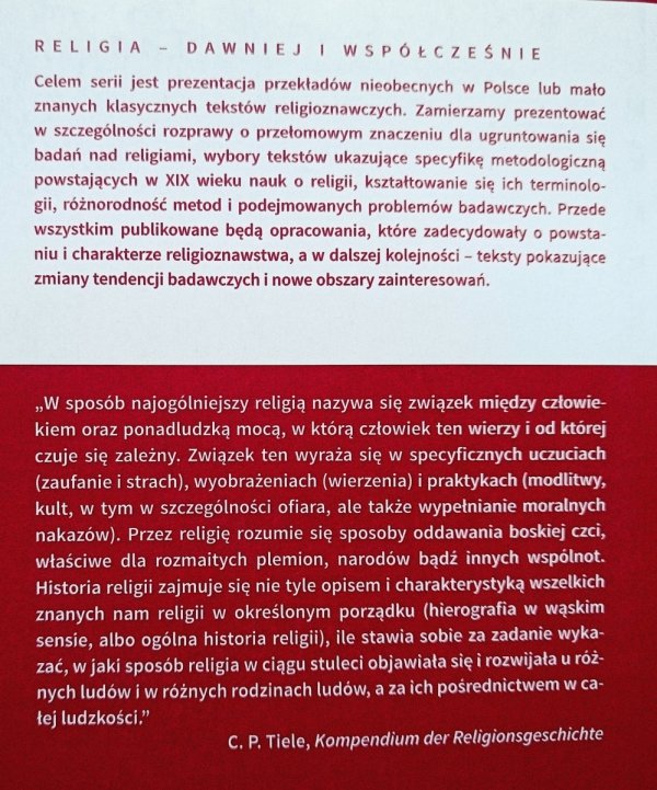 Korneliusz Piotr Tiele Zarys religioznawstwa i inne pisma
