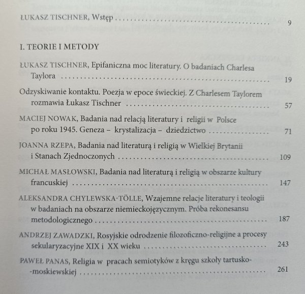 Literatura a religia: wyznania epoki świeckiej tom 1. Teorie i metody