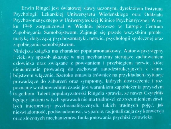 Erwin Ringel Nerwica a samozniszczenie