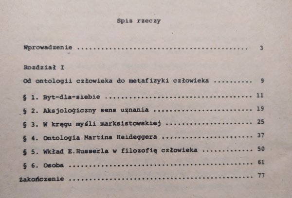 Józef Tischner Filozofia człowieka zeszyt 1. Od ontologii do metafizyki człowieka