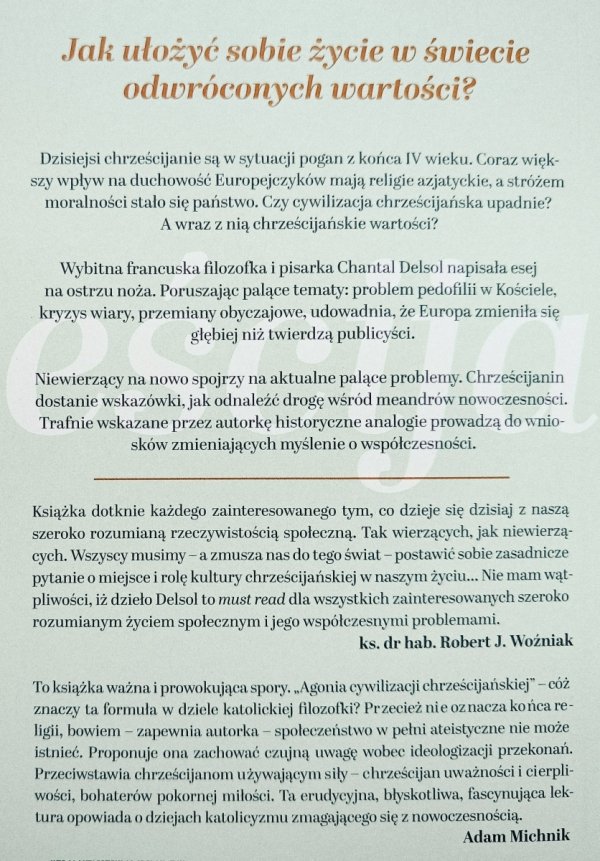 Chantal Delsol Koniec świata chrześcijańskiego