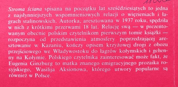 Eugenia Ginzburg Stroma ściana