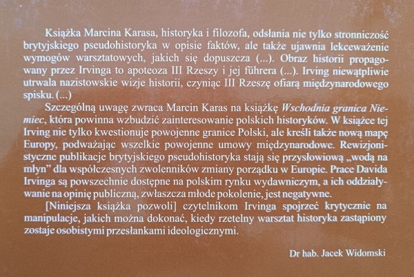 Marcin Karas Alternatywna wizja historii. Prace historyczne Davida Irvinga