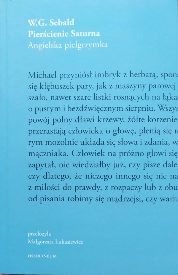 Sebald Pierścienie Saturna. Angielska pielgrzymka