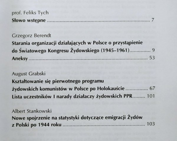 Studia z historii Żydów w Polsce po 1945 roku