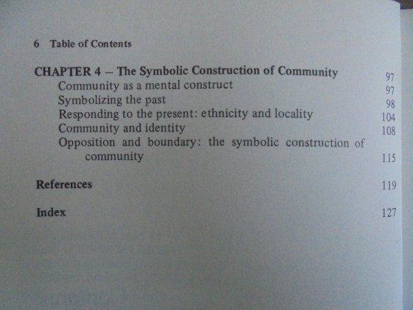 Anthony P. Cohen • The Symbolic Construction of Community