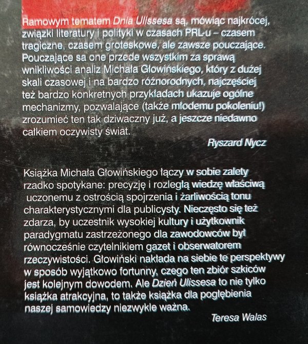 Michał Głowiński Dzień Ulissesa