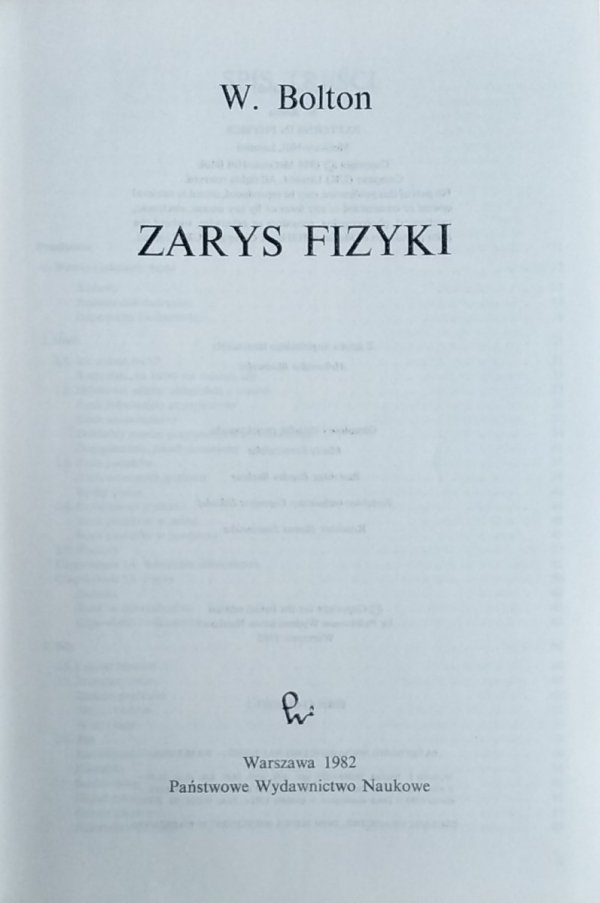W. Bolton • Zarys fizyki