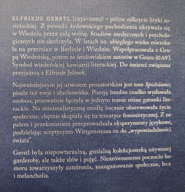 Elfriede Gerstl Używam więc jestem