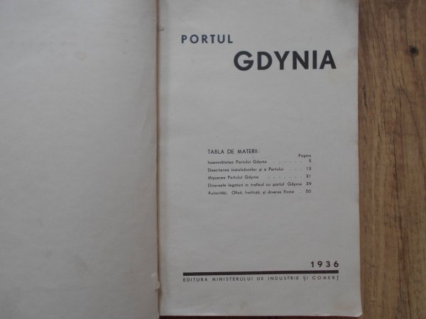 Hamnen Gdynia. Portul Gdynia [1936]