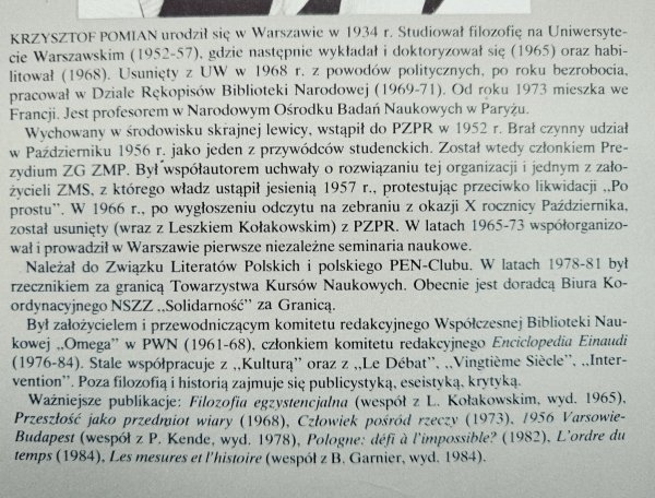 Krzysztof Pomian Wymiary polskiego konfliktu 1956-1981