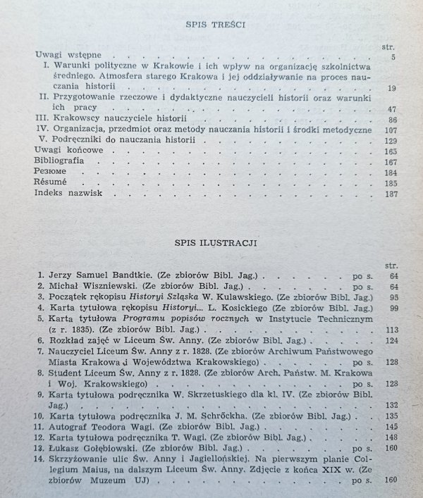Tadeusz Słowikowski Nauczanie historii w wolnym mieście Krakowie / dedykacja autorska