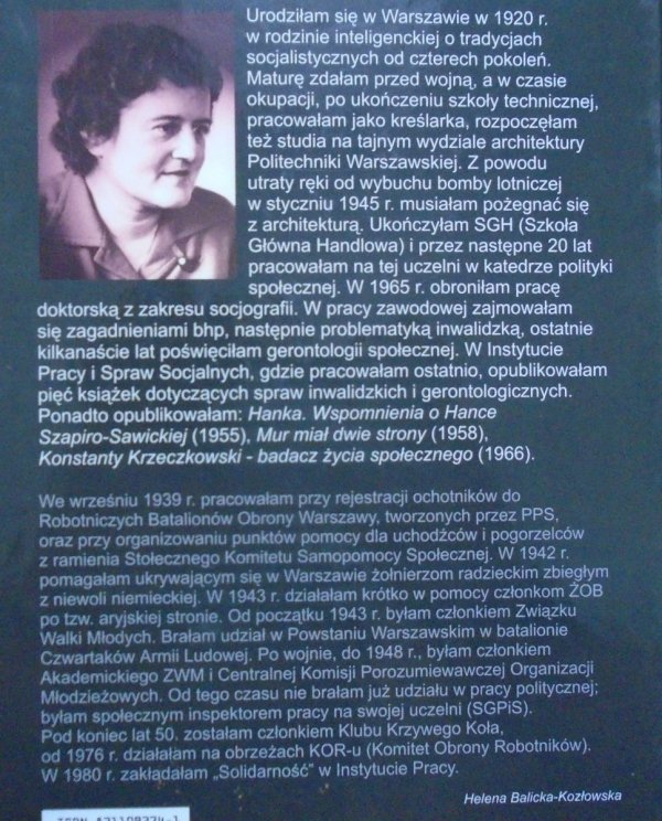 Helena Balicka-Kozłowska • Mur miał dwie strony