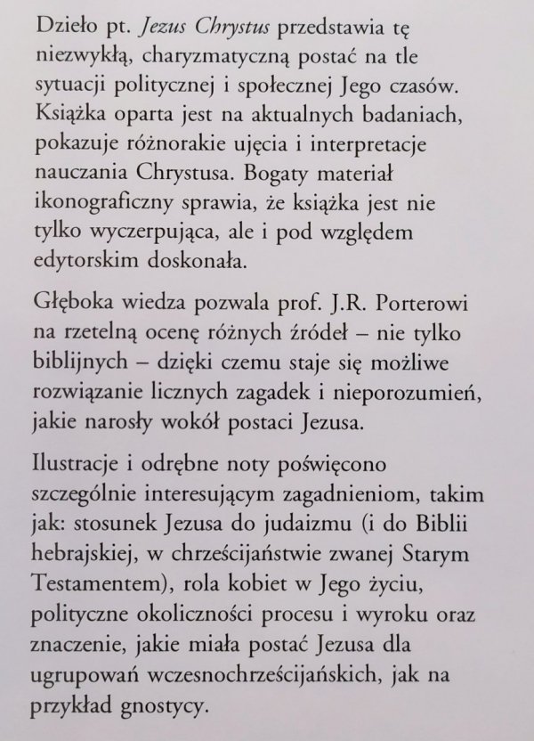 J.R. Porter Jezus Chrystus. Człowiek i Bóg