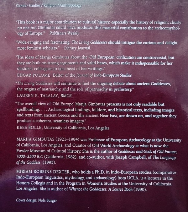 Marija Gimbutas The Living Goddesses
