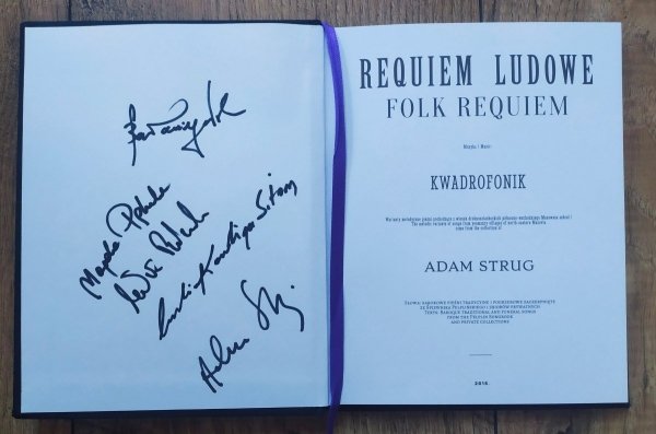 Kwadrofonik, Adam Strug Requiem ludowe CD [autografy muzyków]