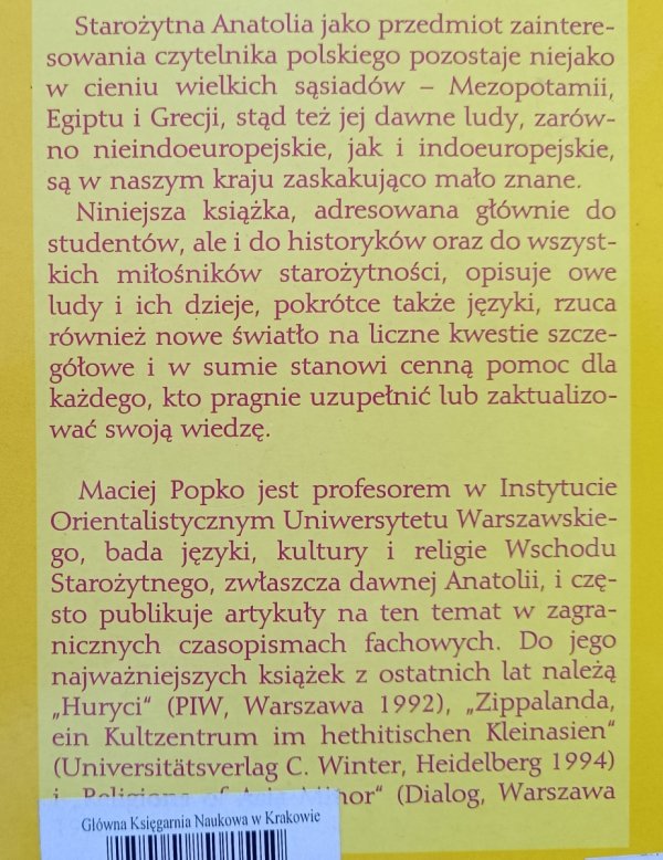 Maciej Popko Ludy i języki starożytnej Anatolii