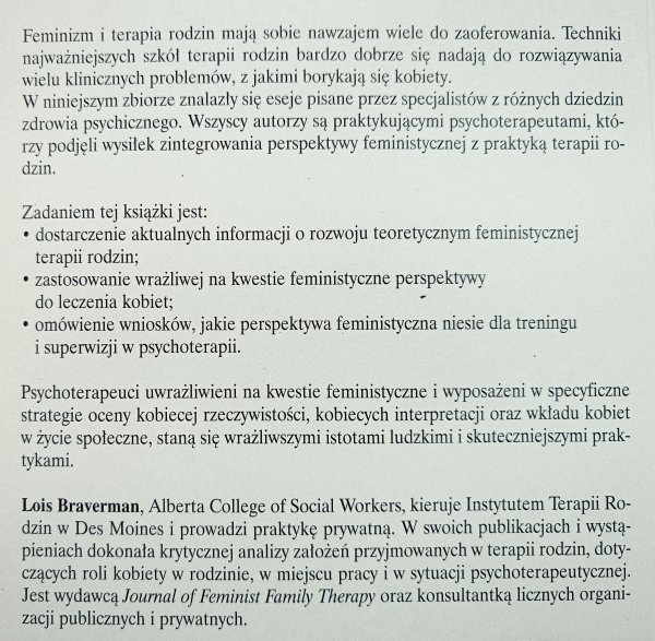 Podstawy feministycznej terapii rodzin