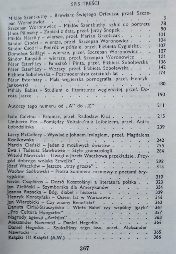 Literatura na Świecie 4/1986 (77) • Sandor Csoori,  Peter  Esterhazy, Italo Calvino