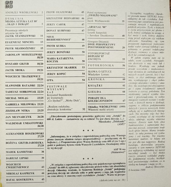 Sztuka 3/88 [Andrzej Wróblewski]
