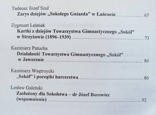 Z kart historii polskiego 'Sokoła'