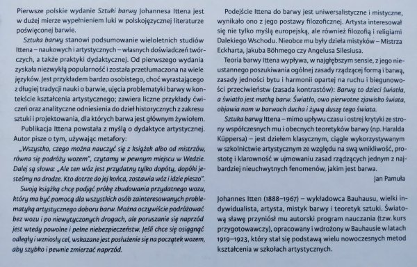 Johannes Itten Sztuka barwy