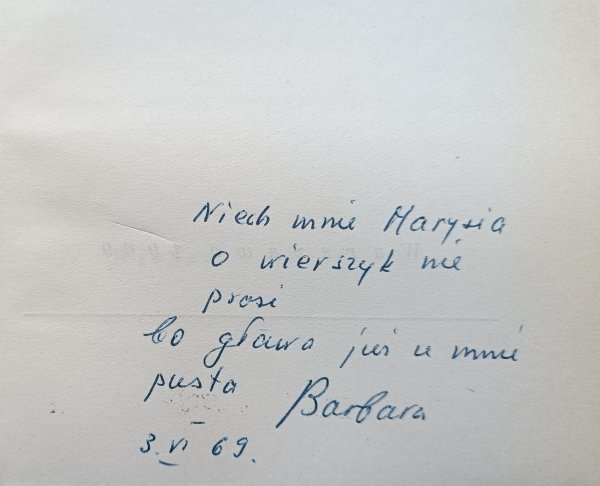 Barbara Skarga Renan / dedykacja autorska