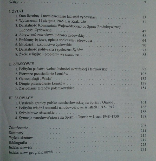 Julian Kwiek • Żydzi, Łemkowie, Słowacy w województwie krakowskim w latach 1945-1949/50