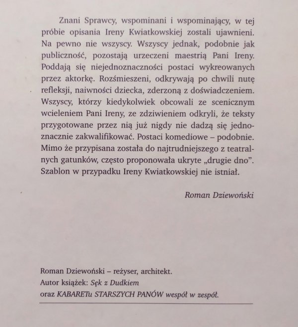 Roman Dziewoński Irena Kwiatkowska i znani sprawcy