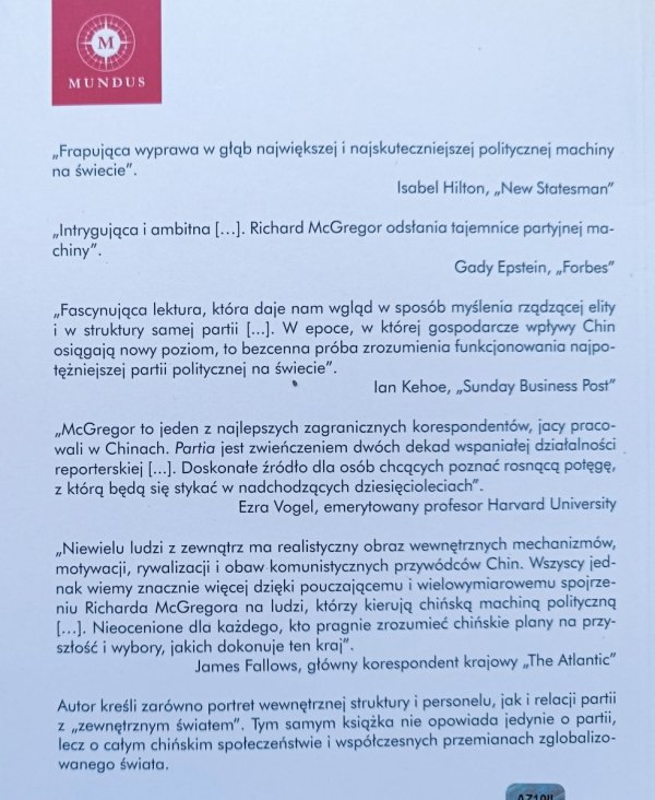Richard McGregor Partia. Sekretny świat komunistycznych władców Chin
