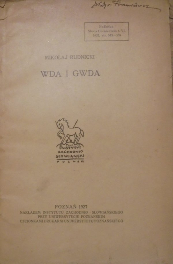 Mikołaj Rudnicki Wda i Gwda