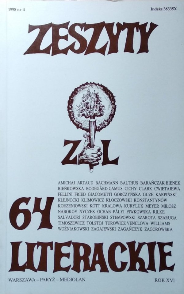 Zeszyty Literackie 64/1998 Pablo Neruda, Rainer Maria Rilke, Antonin Artaud