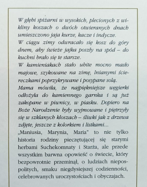Maria Stępkowska-Szwed Maniusia, Marynia, Maria: saga rodzinna