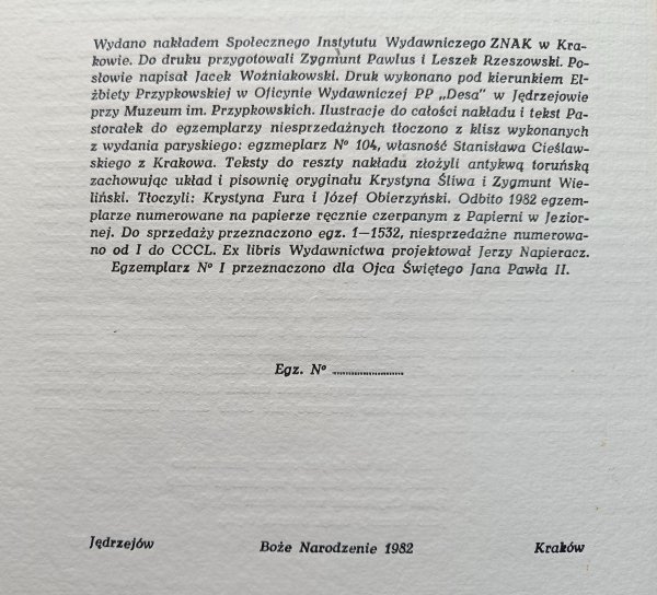Pastorałki Tytusa Czyżewskiego z drzeworytami Tadeusza Makowskiego / reprint