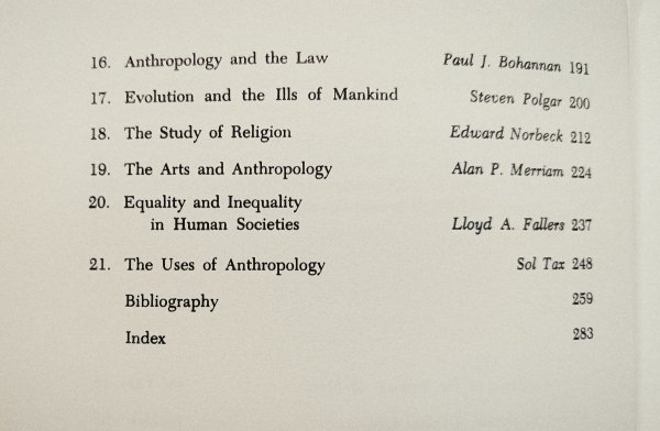 ed. Sol Tax Horizons of Anthropology