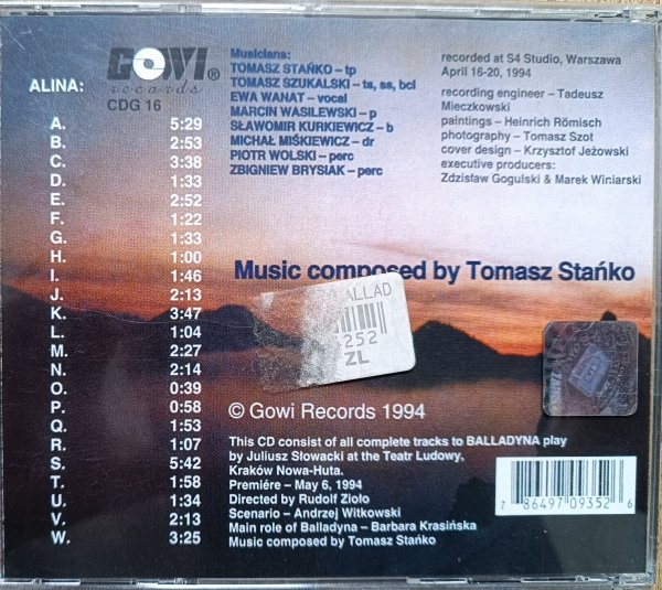 Tomasz Stańko Balladyna CD / 1994