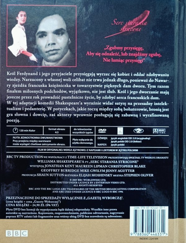 Serc starania stracone. Spektakl Teatru TV BBC DVD
