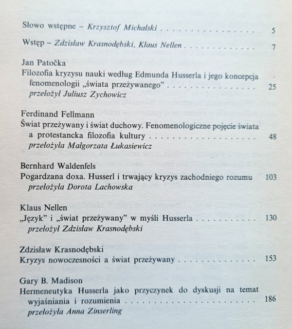 Świat przeżywany. Fenomenologia i nauki społeczne
