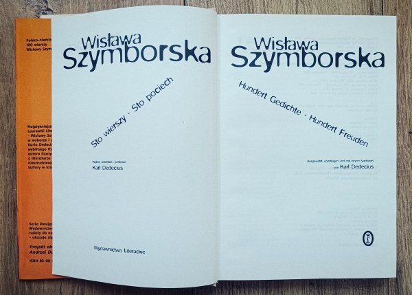 Wisława Szymborska Sto wierszy - Sto pociech. Hundert Gedichte - Hundert Freuden