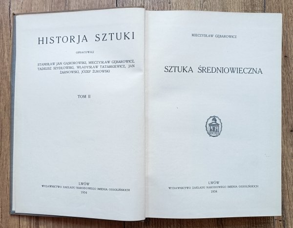 Historia sztuki 1/3 1934 - opr. Tatarkiewicz, Szydłowski i inni