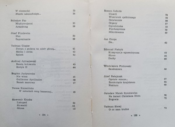 Rzecz poetycka: młodzi / 1958 / Rymkiewicz Zechenter i inni